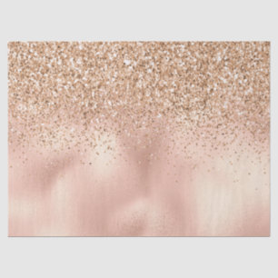 Peach Rose Gold Glitzy Glitter      Tissue Paper
