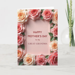 Peach Rose Grandmas Card