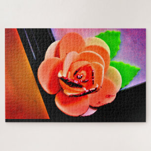Peach Rose Jigsaw Puzzle