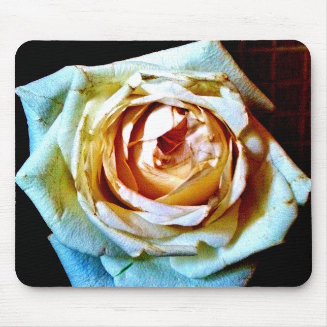 Peach Rose Mouse Pad (Front)