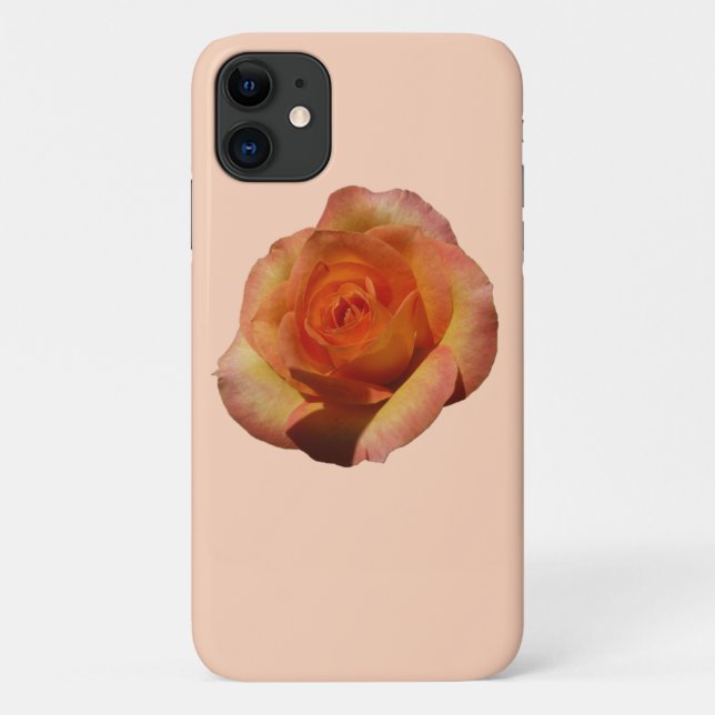 Peach Rose Orange Floral Photography Case-Mate iPhone Case (Back)