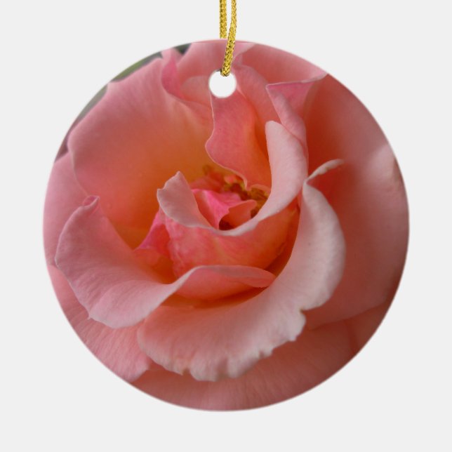 Peach Rose Ornament Romantic Rose Decorations (Front)