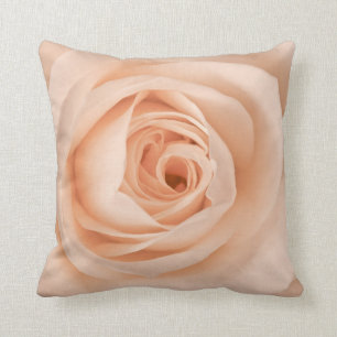 Peach rose pillow cushion