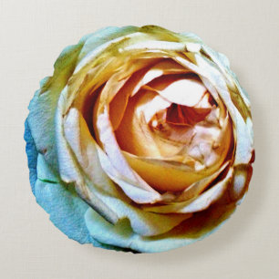 Peach Rose Round Cushion