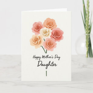 Peach Roses Daughter Gift Card