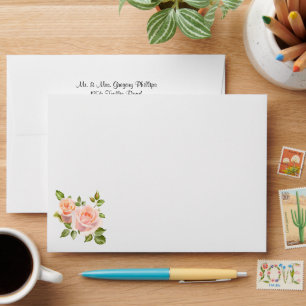 Peach Roses Envelope