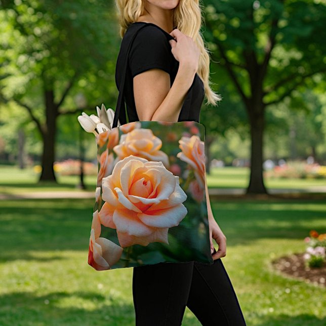 Peach Roses Image No. 2 Tote Bag (Creator Uploaded)