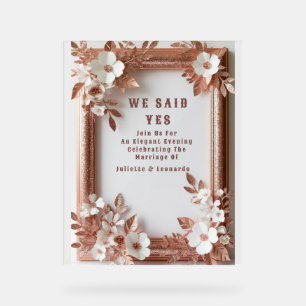 💍 Peach Roses Rose Gold Spring Wedding Decor 🌸