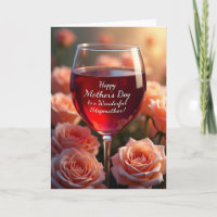 Peach Roses Stepmothers Day Card