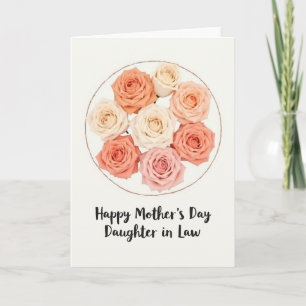 Peach Roses Sweet Mothers Day Card