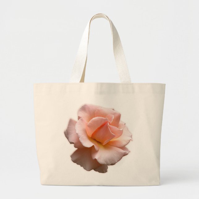 Peach RoseTote Bag Wild Rose Beach Tote Bags (Front)