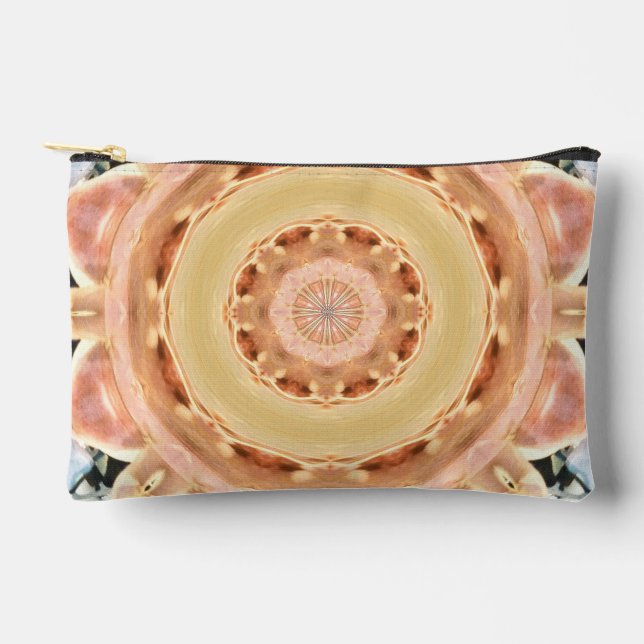 Peach Rosette Accessory Bag (Front)