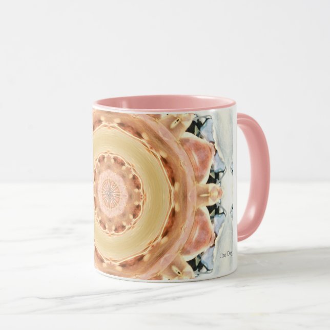 Peach Rosette Mug (Front Right)