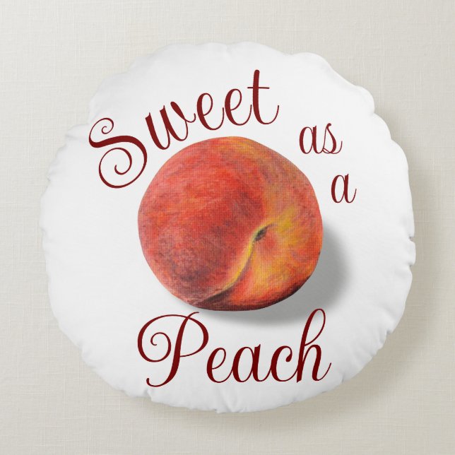 Peach Round Pillow (Front)
