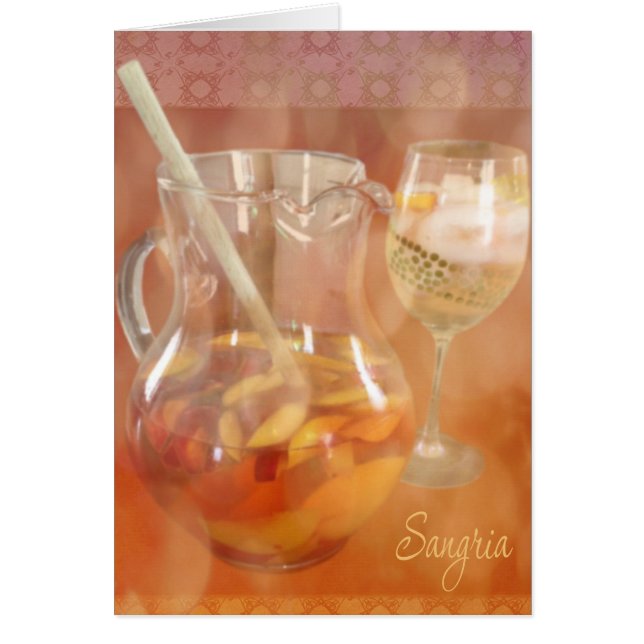 Peach Sangria with Custom Text (Front)