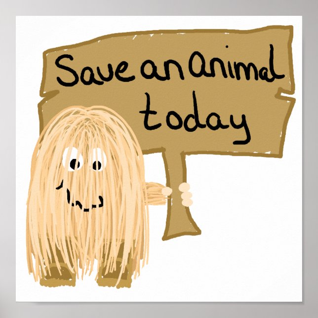 Peach save animal poster (Front)