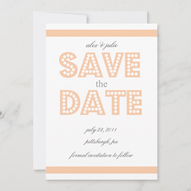 peach save the date (Front)
