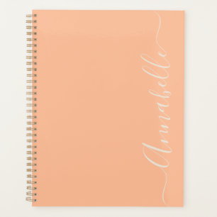 Peach script typography Name Planner