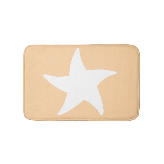 Peach Sea Star Bath Mat (Front)