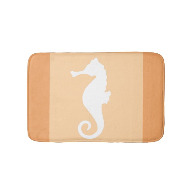 Peach Seahorse Bath Mat (Front)