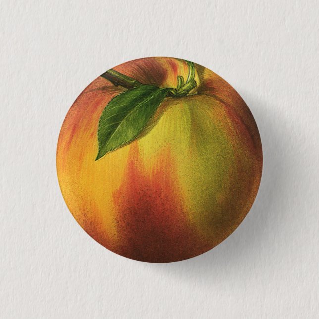Peach Small, 1¼ Inch Round Button (Front)