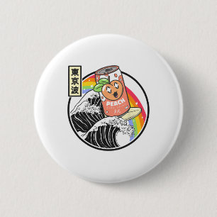 Peach Soda Surfing Kanagawa Wave Japan Anime Vapor 6 Cm Round Badge