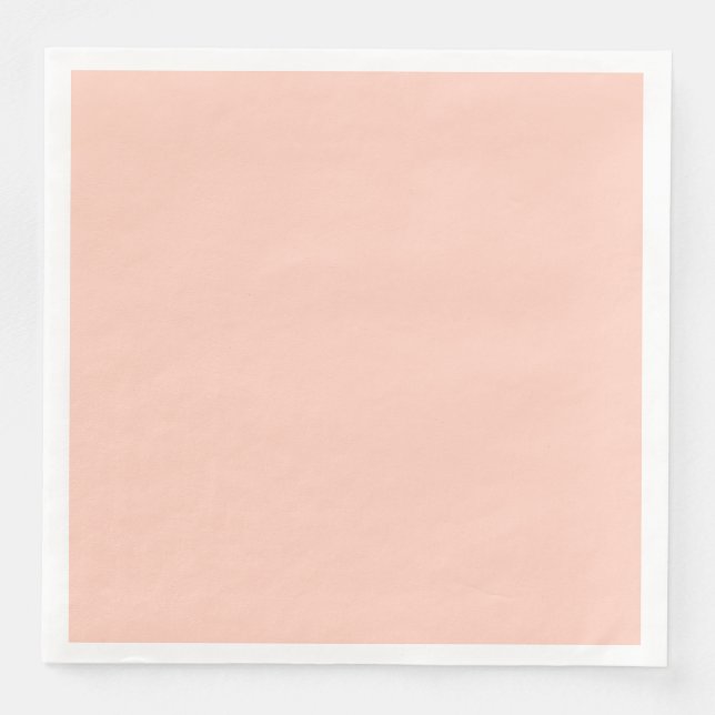 Peach Solid Colour Customise It Napkin (Front)