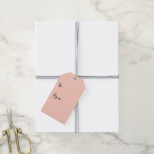 Peach Solid Colour Gift Tags