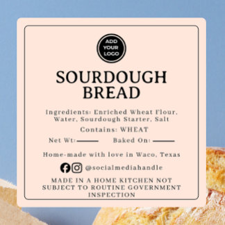 Peach Sourdough Ingredient Cottage Sticker