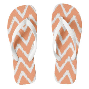 Peach Southern Cottage Chevrons Thongs