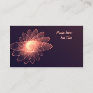 Peach Spiral On Dark Blue Customisable Business Card