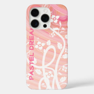 Peach Spirals, Filigree and Flowers iPhone 16 Pro Case