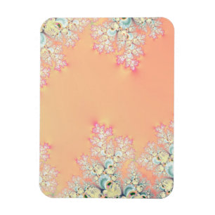 Peach Spring Frost Fractal Magnet
