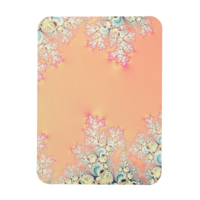 Peach Spring Frost Fractal Magnet (Vertical)