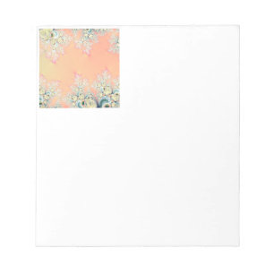 Peach Spring Frost Fractal Notepad