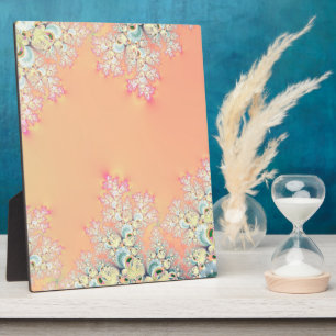 Peach Spring Frost Fractal Plaque