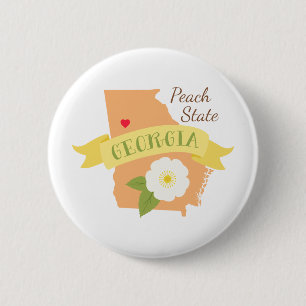 Peach State 6 Cm Round Badge