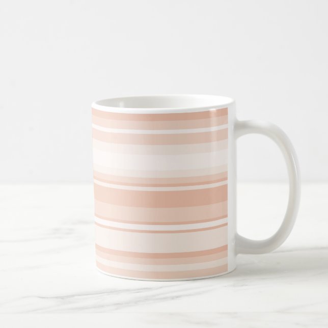 Peach stripes coffee mug (Right)