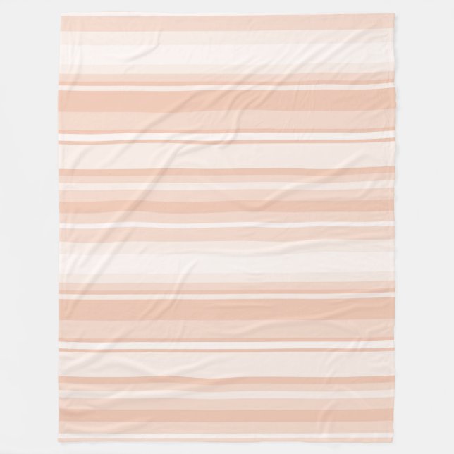 Peach stripes fleece blanket (Front)