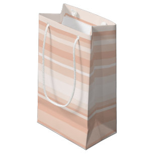 Peach stripes small gift bag