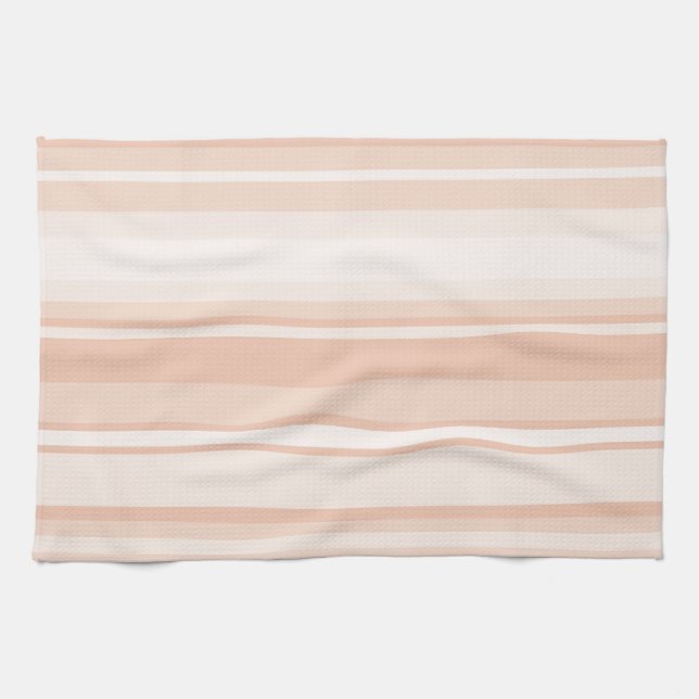 Peach stripes tea towel (Horizontal)