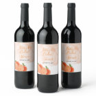 Peach Summer Bridal Shower Wine Label