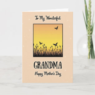 Peach Sunset Mothers Day Card