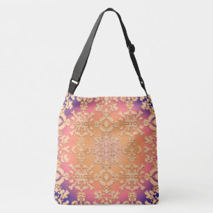 Peach Sunset Royal Damask Crossbody Bag