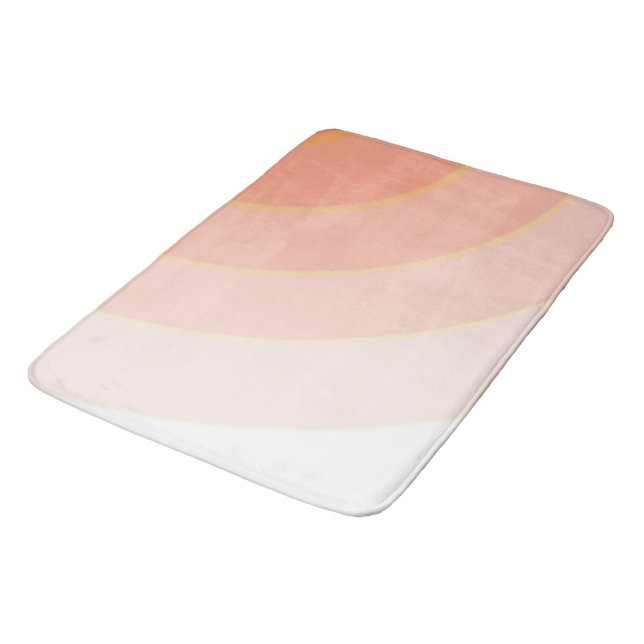 Peach Swirls  Bath Mat (Angled)