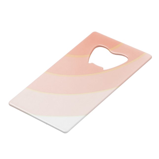 Peach Swirls Bottle Opener  (Front Angled)