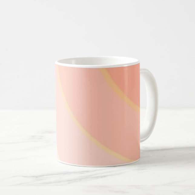 Peach Swirls  Coffee Mug (Front Right)