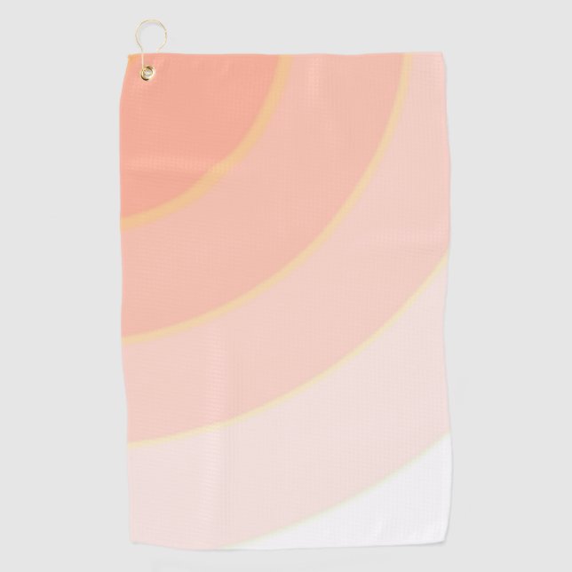 Peach Swirls Golf Towel (Front)