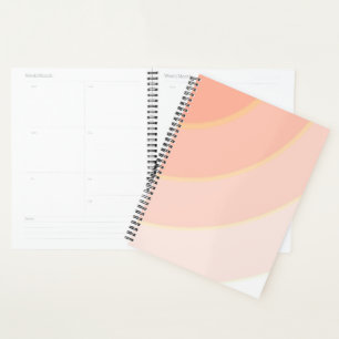 Peach Swirls Planner