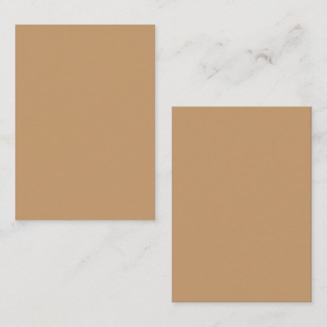 Peach Tan Colour Block | Soft Wedding Design Calling Card (Front/Back)